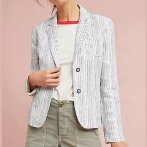 Anthropologie Beachy Linen Blazer